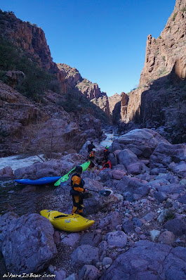 Quintessential scenery in the Arizona wilderness , Hell's gate wilderness kayaking canyon whitewater WhereIsBaer.com Chris Baer