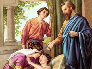 Elishah returning the widow's son