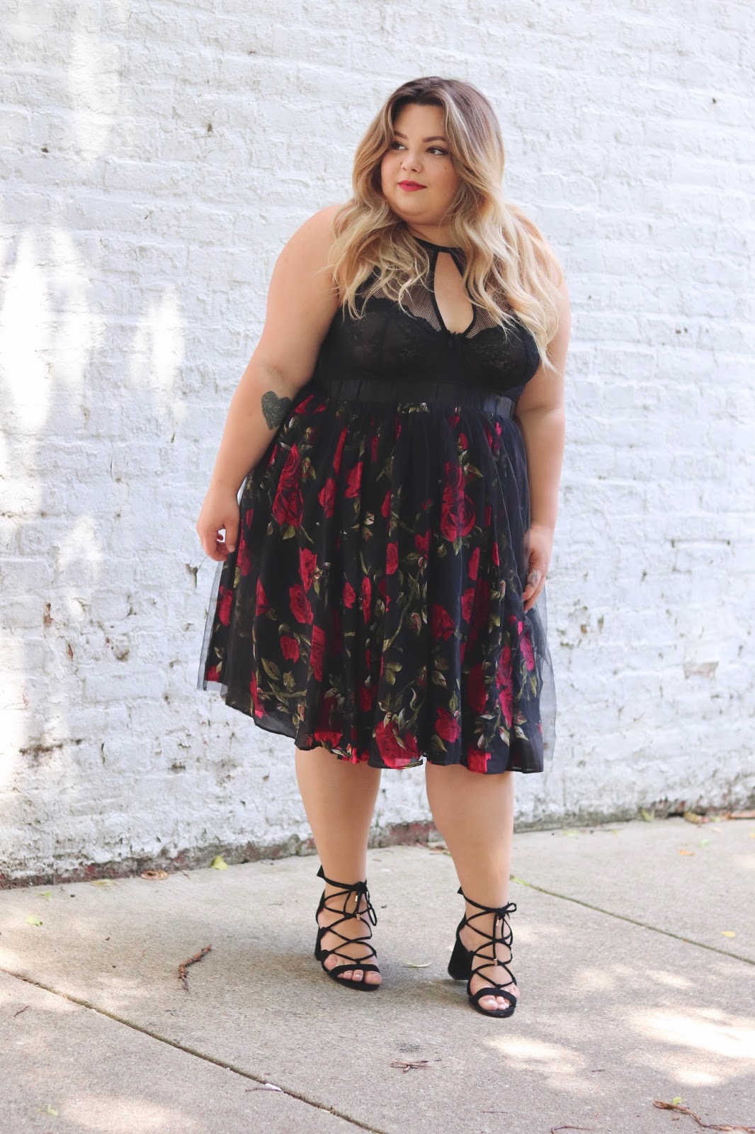 DATE NIGHT LOOK MUTED FLORALS AND TULLE — Natalie in the City A