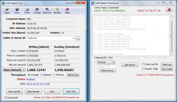 lan speed test 2