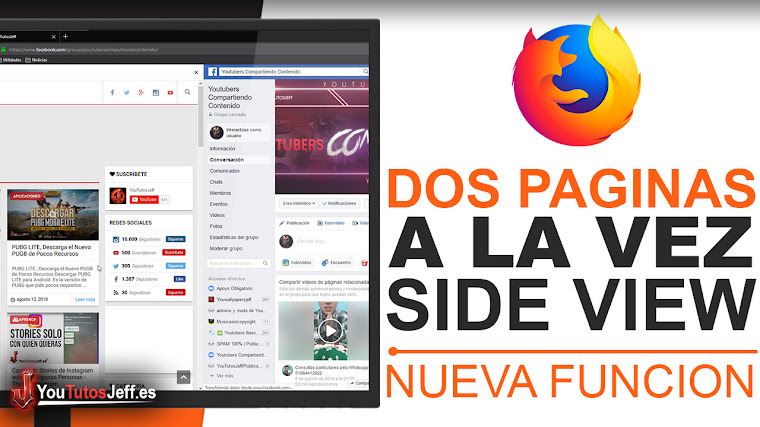 Ver Dos Paginas a la Vez en Firefox - Side View