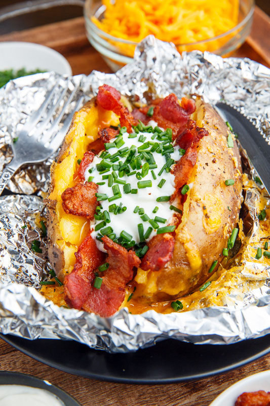Slow Cooker Loaded Baked Potatoes Slow Cooker Loaded Baked Potatoes