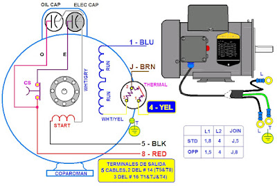 coparoman: Diagramas de motores eléctricos monofásicos industriales y