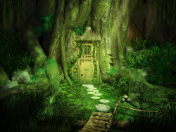 fantasy 3d wallpapers background desktop magical magic backgrounds forest door mythical enchanted fairies nature elf fantastic secret