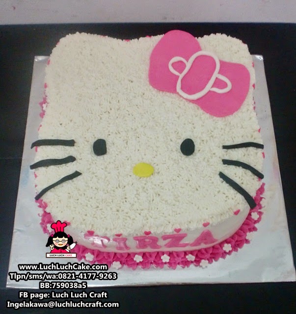 Luch Luch Cake: Kue Tart Hello 3D Kepala Kitty Pink Daerah 