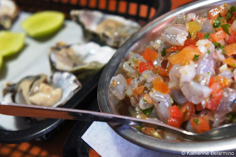 Ultramarino Oyster Bar Oysters and Shrimp Ceviche Ensenada Baja California Mexico