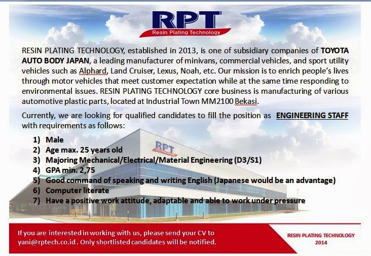 Mari Berbagi: PT. Resin Plating Technology