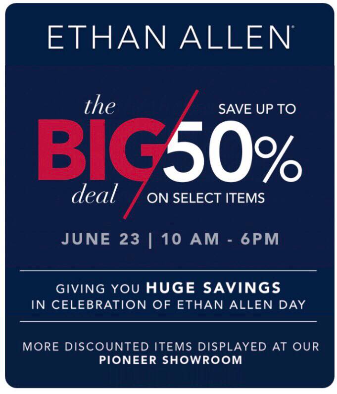 Manila Shopper Ethan Allen 50 Off Anniv SALE June 23 2018