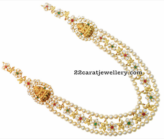 Flat Diamonds Floral Lakshmi Haram Flat Diamonds Floral Lakshmi Haram