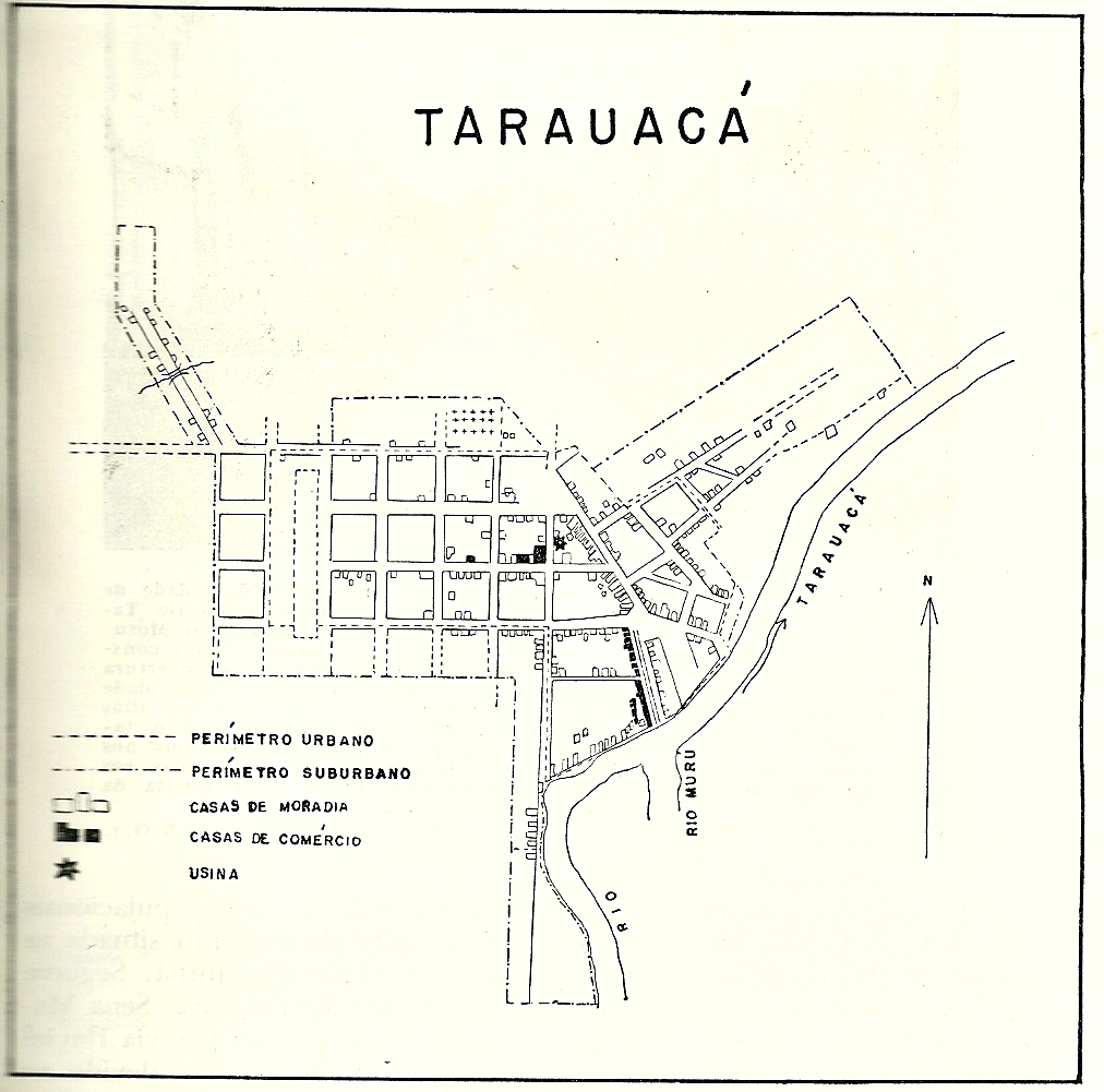 Tarauacá inicialmente foi uma cidade planejada, como revela sua planta.