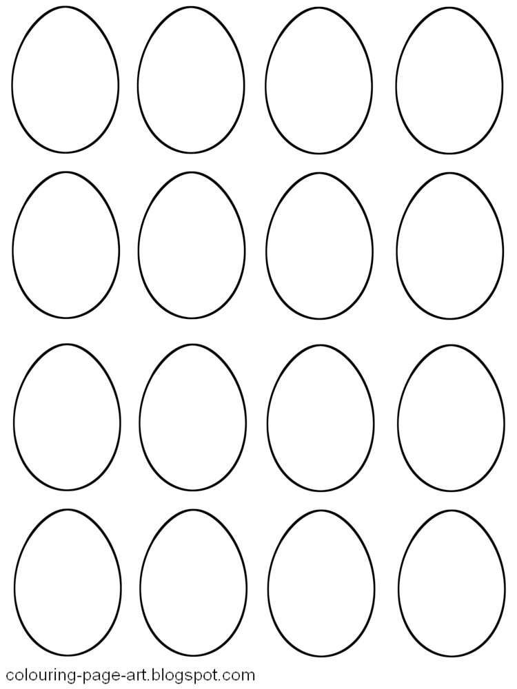 Blank Easter Egg Templates