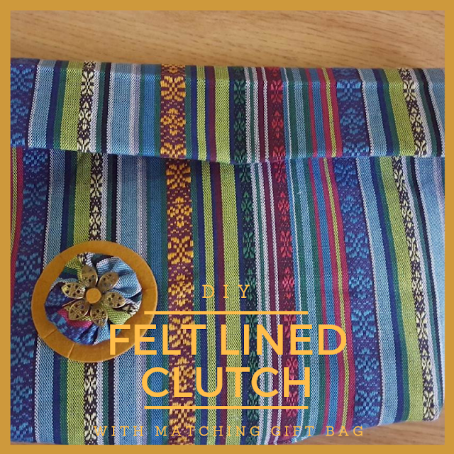DIY Felt Lined Clutch with matching gift bag DIY Felt Lined Clutch with matching gift bag