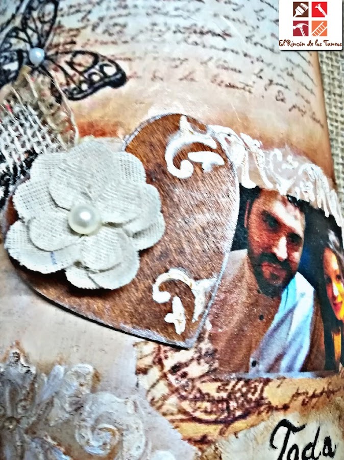 teja con la tecnica mixed media