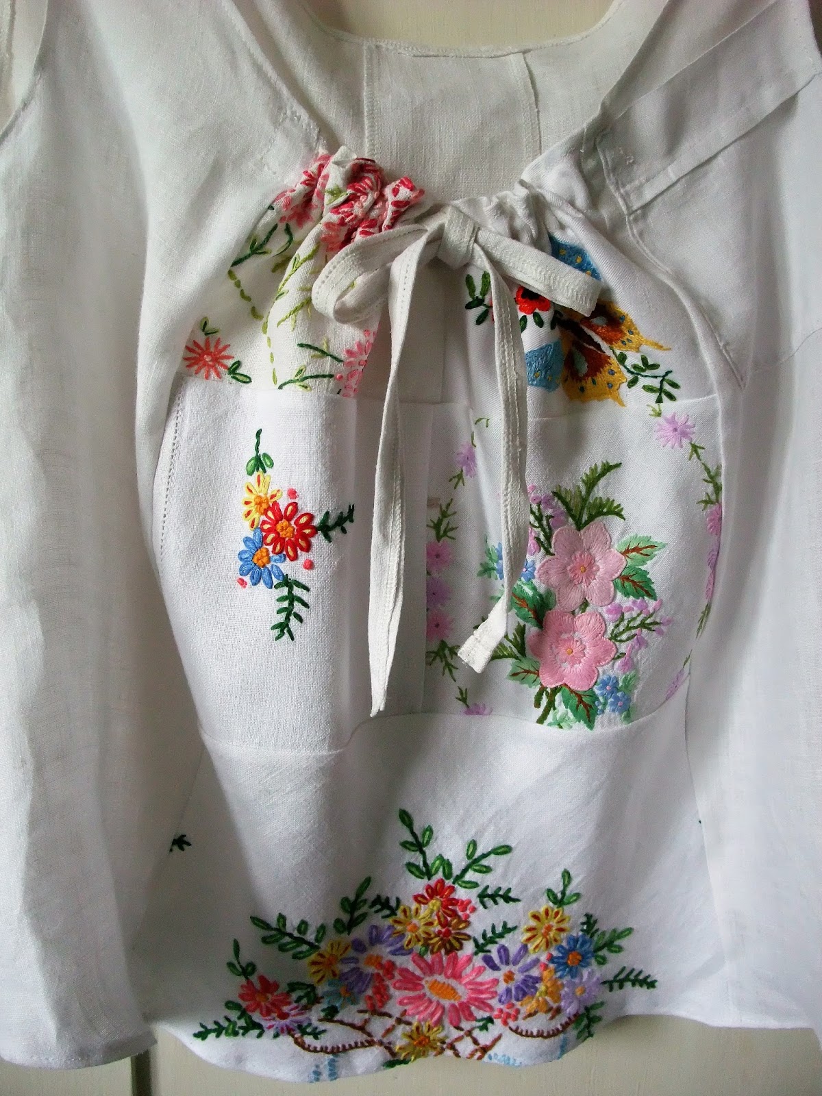 Refashion Coop Embroidered Vintage Linens into Summer Camisole Top
