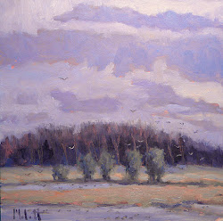 painting marsh eagle nature sunset wetland preserve oil malott heidi daily