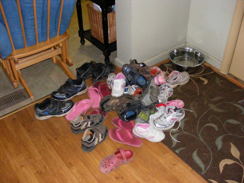 Blessed By A Child I mean really how many pairs of shoes do we have