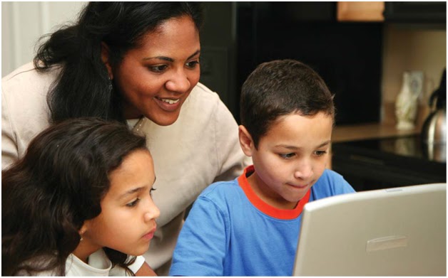 namc montessori suggestions for helping with homework teacher and children at computer