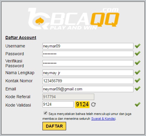 Cara Mendaftar Akun Domino BCA QQ http://www.daftarakundomino.com/