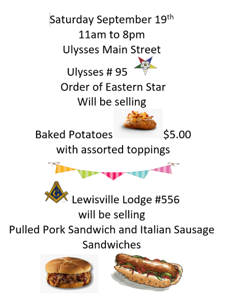 9-19 Ulysses Plural Chapter out door food sale