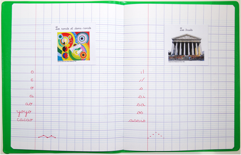 un cahier d'écriture pour la troisième année