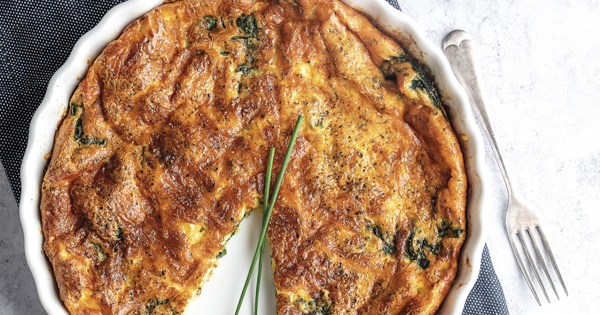 CRUSTLESS SPINACH AND CHEESE QUICHE