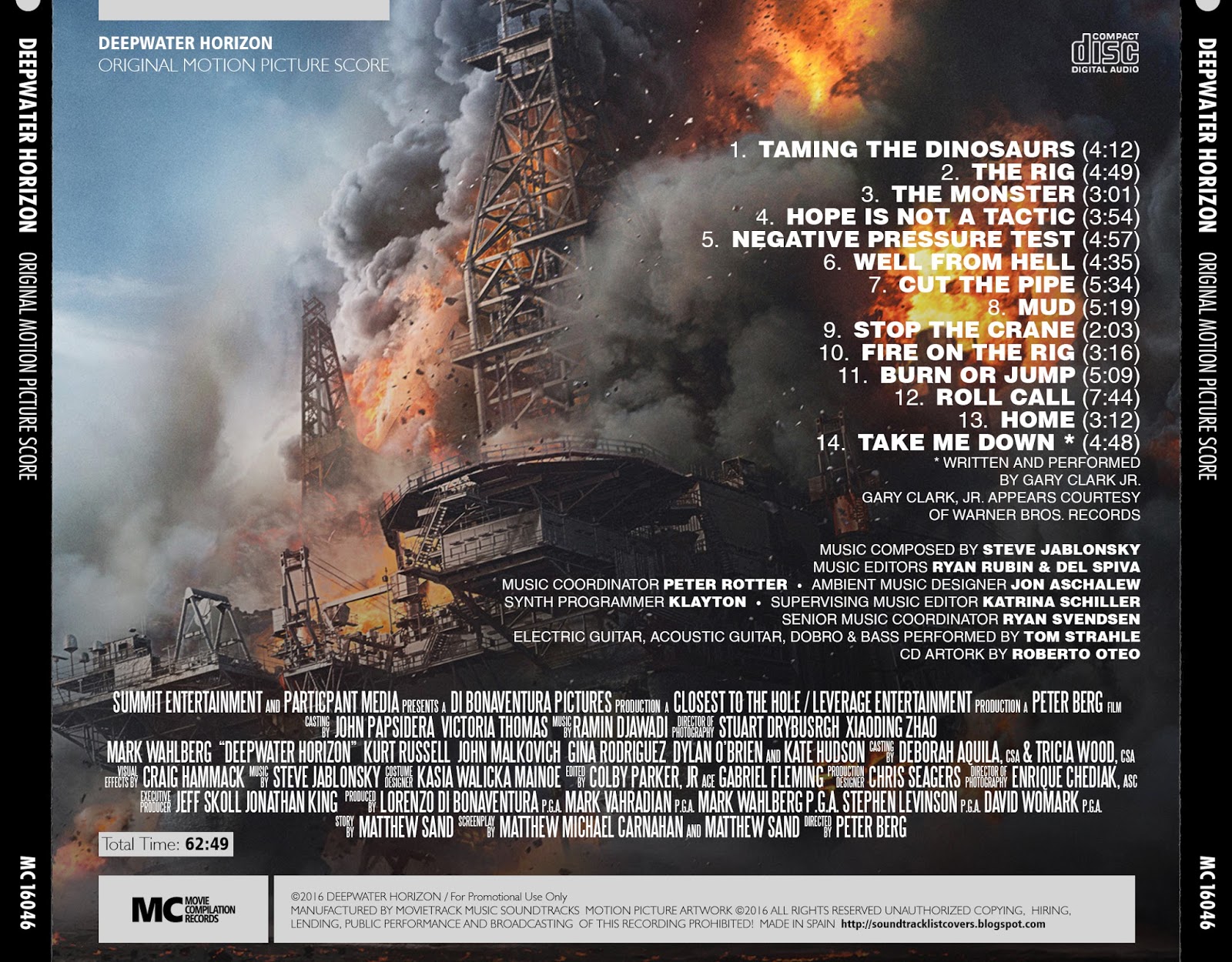 Soundtrack List Covers Deepwater Horizon (Steve Jablonsky)
