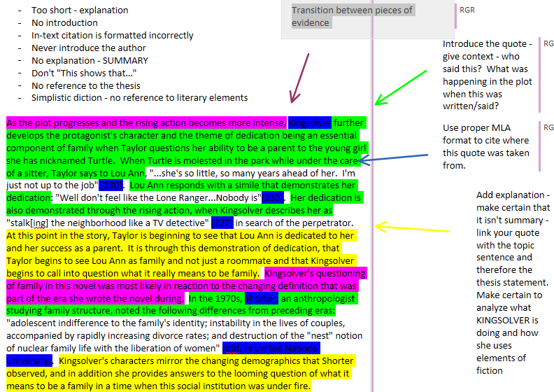 Mrs. Robison's Blog: The Beans Trees Essay