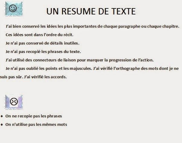 Apprenons ensemble RESUME DE TEXTE