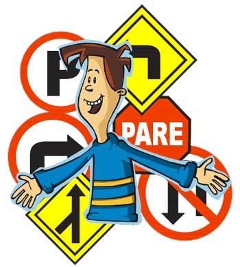 Educación Vial Dibujo relacionado a la Semana de la Educación Vial a color