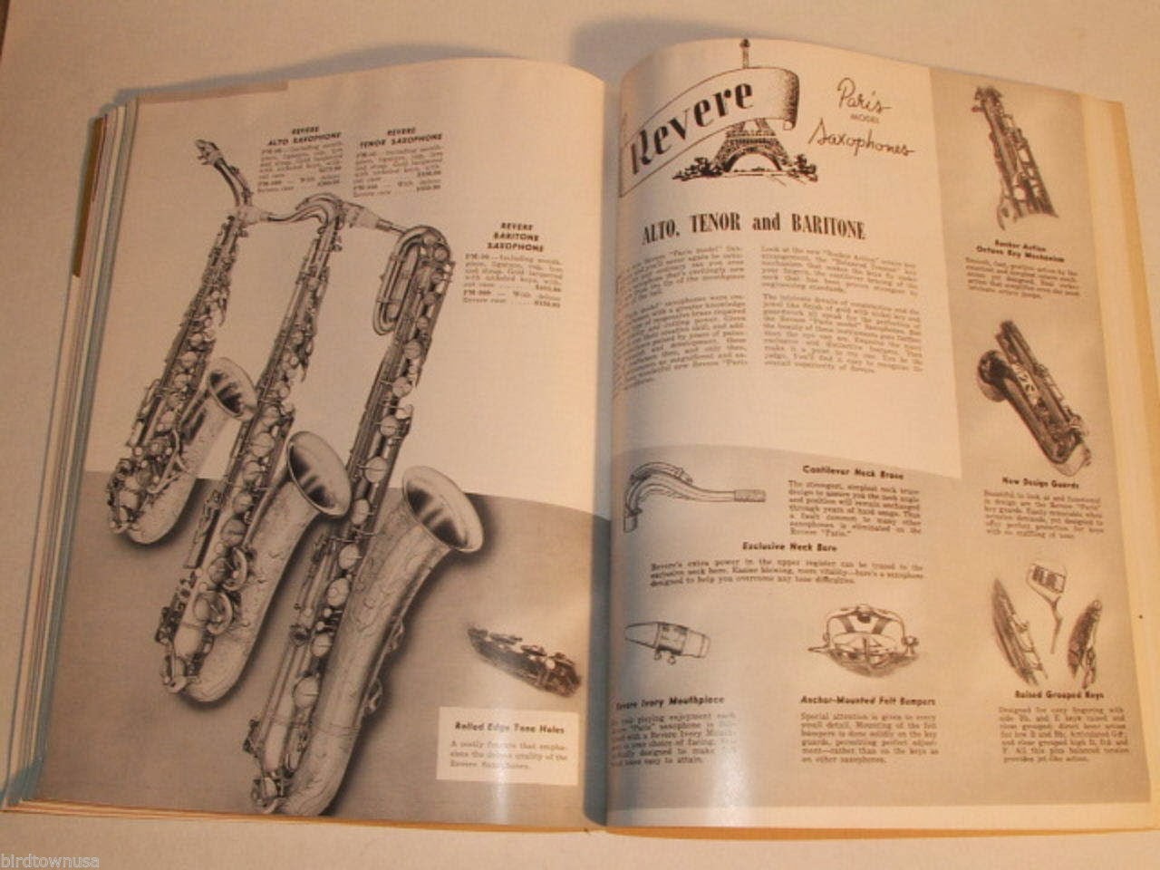 Stuff Sax 1958 Sorkin Music Catalog Featuring Revere Saxophones