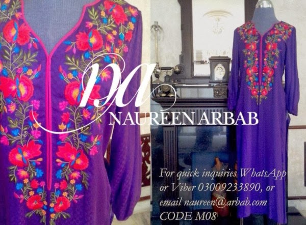 Naureen Arbab Latest Spring Dress Fashion 2014 For Ladies