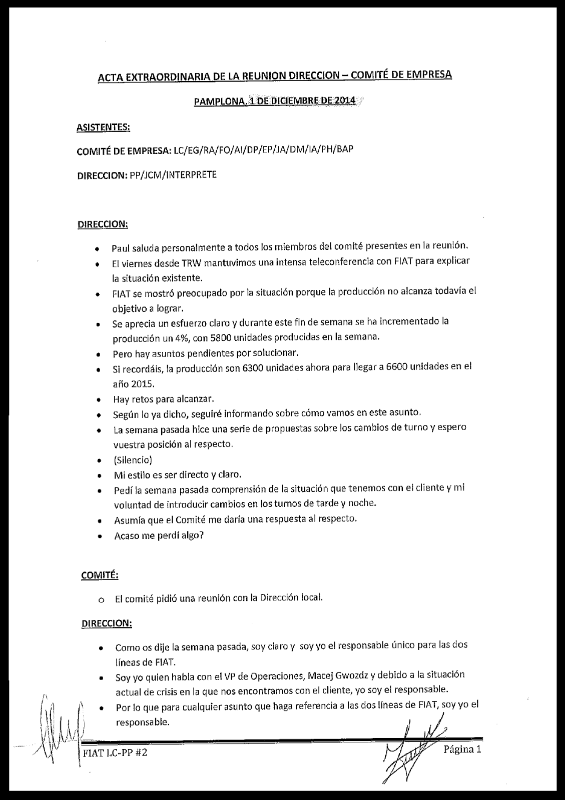 ela trw actas reuniones con la empresa actas de reunion
