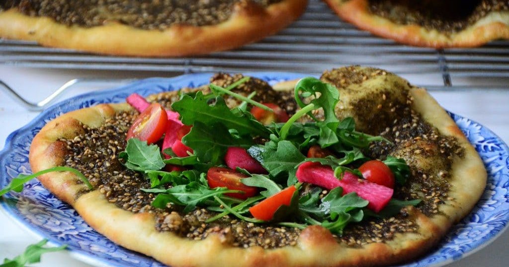 MAN'OUSHE, ZA'ATAR FLATBREAD RECIPE LEBANESE RECIPES