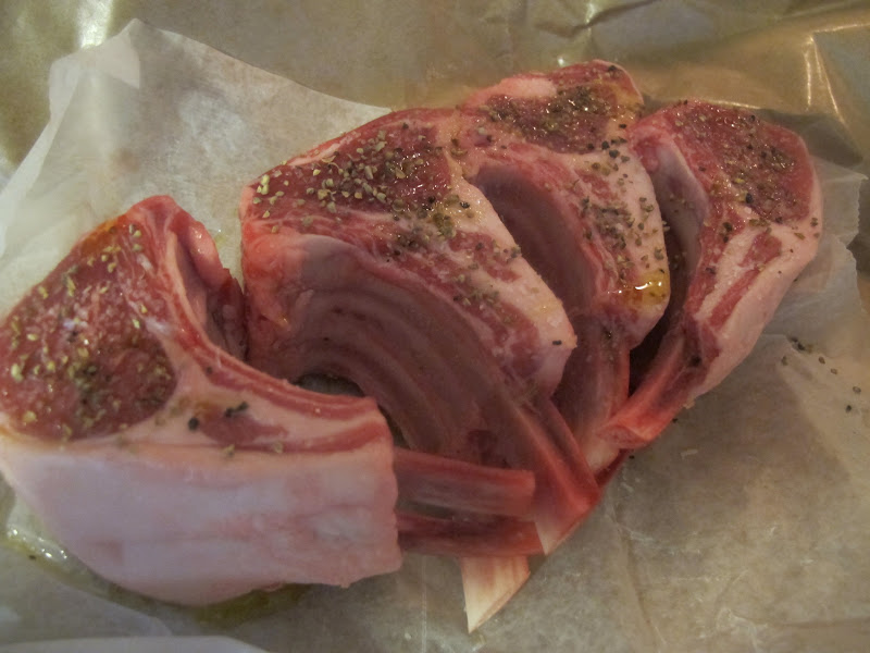 Dinner Place PanGrilled Double Lamb Chops with OvenRoasted Whole