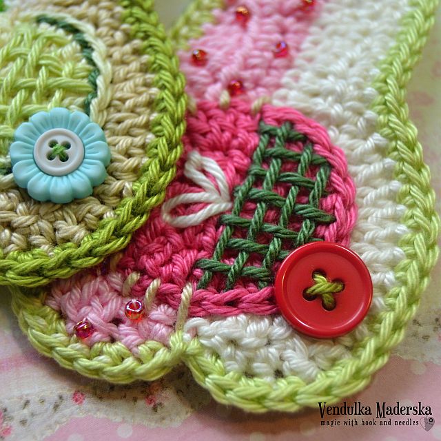 Crochet Pear applique by VendulkaM