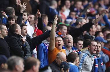 rangers fans follow football club supporters guilty charges relating uefa imposed ban match away found were two after