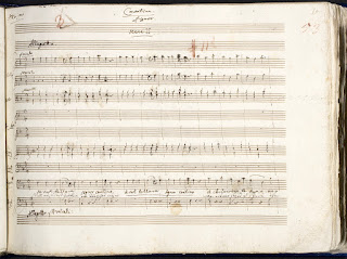 Manuscrito de la Cavatina del acto segundo de “Le nozze di figaro”, KV. 492. Manuscrito de la Cavatina del acto segundo de “Le nozze di figaro”, KV. 492.