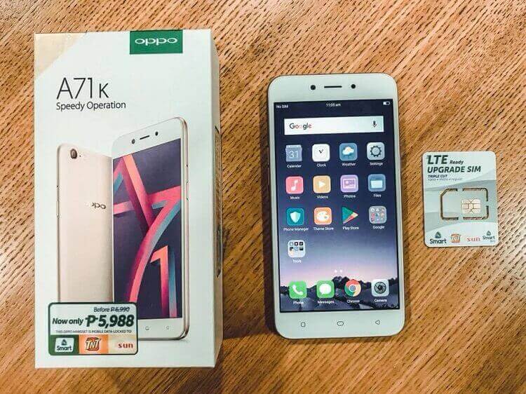 Smart to Offer OPPO A71K for only Php5,988