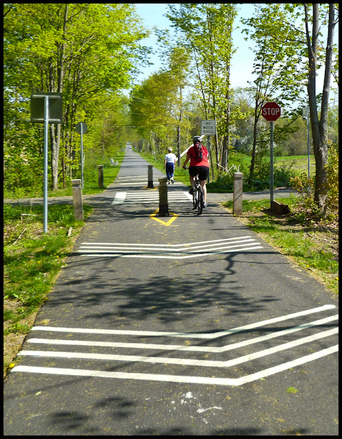 Trail crossings are well marked. Trail crossings are well marked.