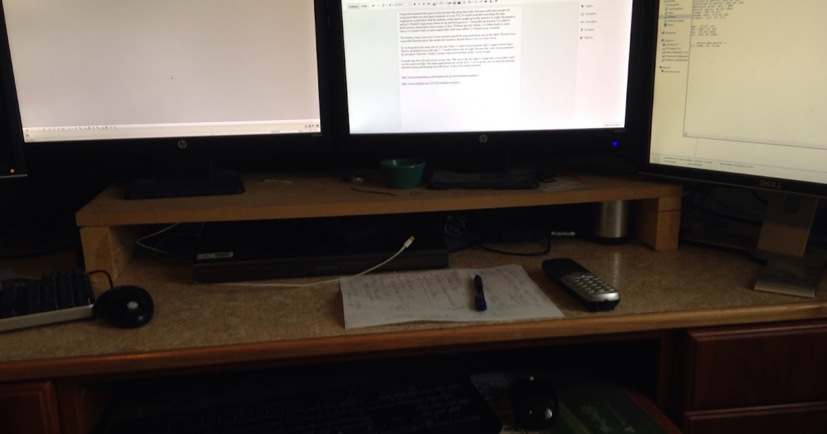 TJ Software Support & Training Ergonomics with multiple monitors