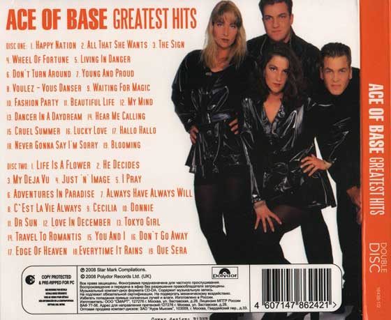Ace Of Base - Greatest Hits 2CD track list