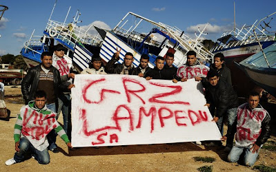 Tunisiens à Lampedusa
