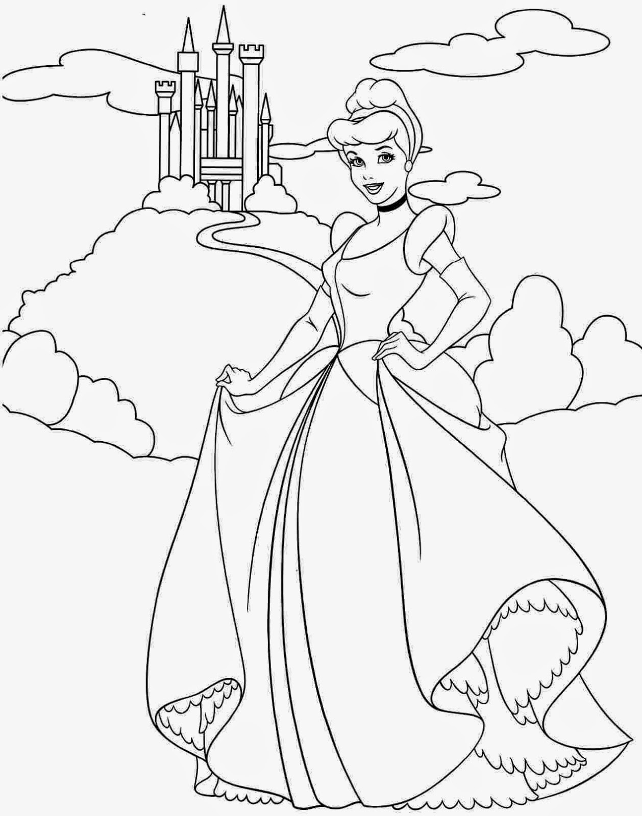 Coloring Pages Cinderella Free Printable Coloring Pages