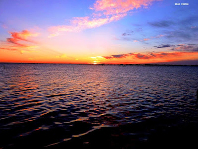 Por do sol na lagoa dos patos