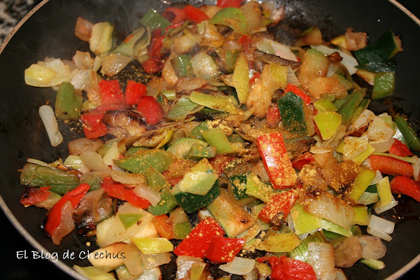 arroz, verduras, curry, el blog de chechus, elblogdechechus