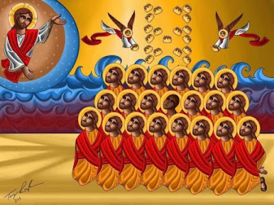 Icon of the 21 Coptic Christian Martyrs of Egypt 
