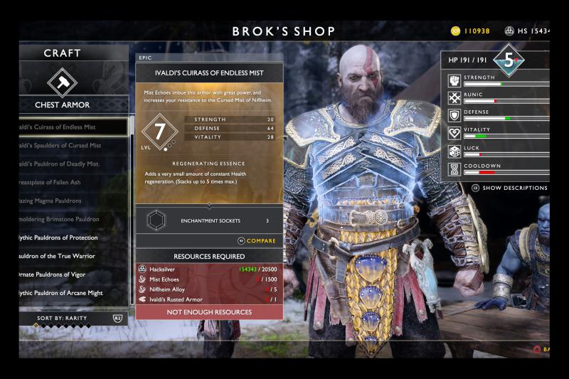 God of war улучшение доспехов