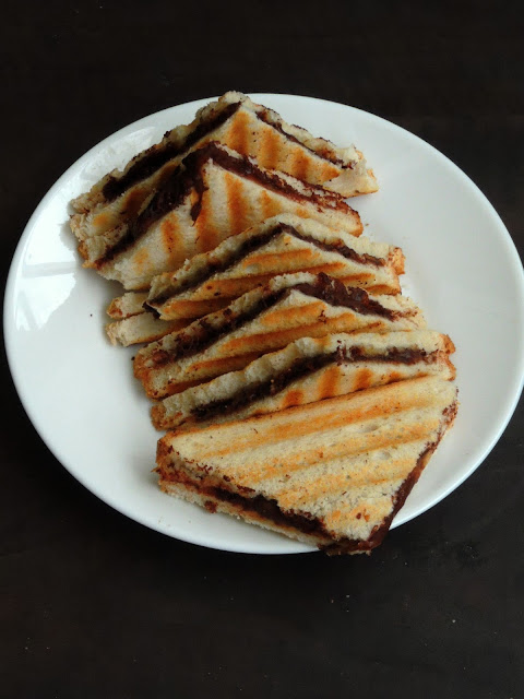 Grilled cheese & chocolate sandwich