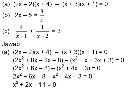 Menyelesaikan Persamaan Kuadrat