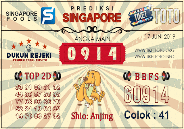 Prediksi Togel SINGAPORE TIKETTOTO 17 JUNI 2019